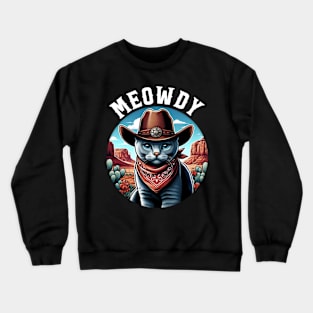 Elegant Emissary Trendy Tee Celebrating the Grace of Russian Blues Crewneck Sweatshirt